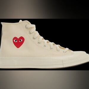 CDG comme de garcon High-Top Sneakers with Red Heart